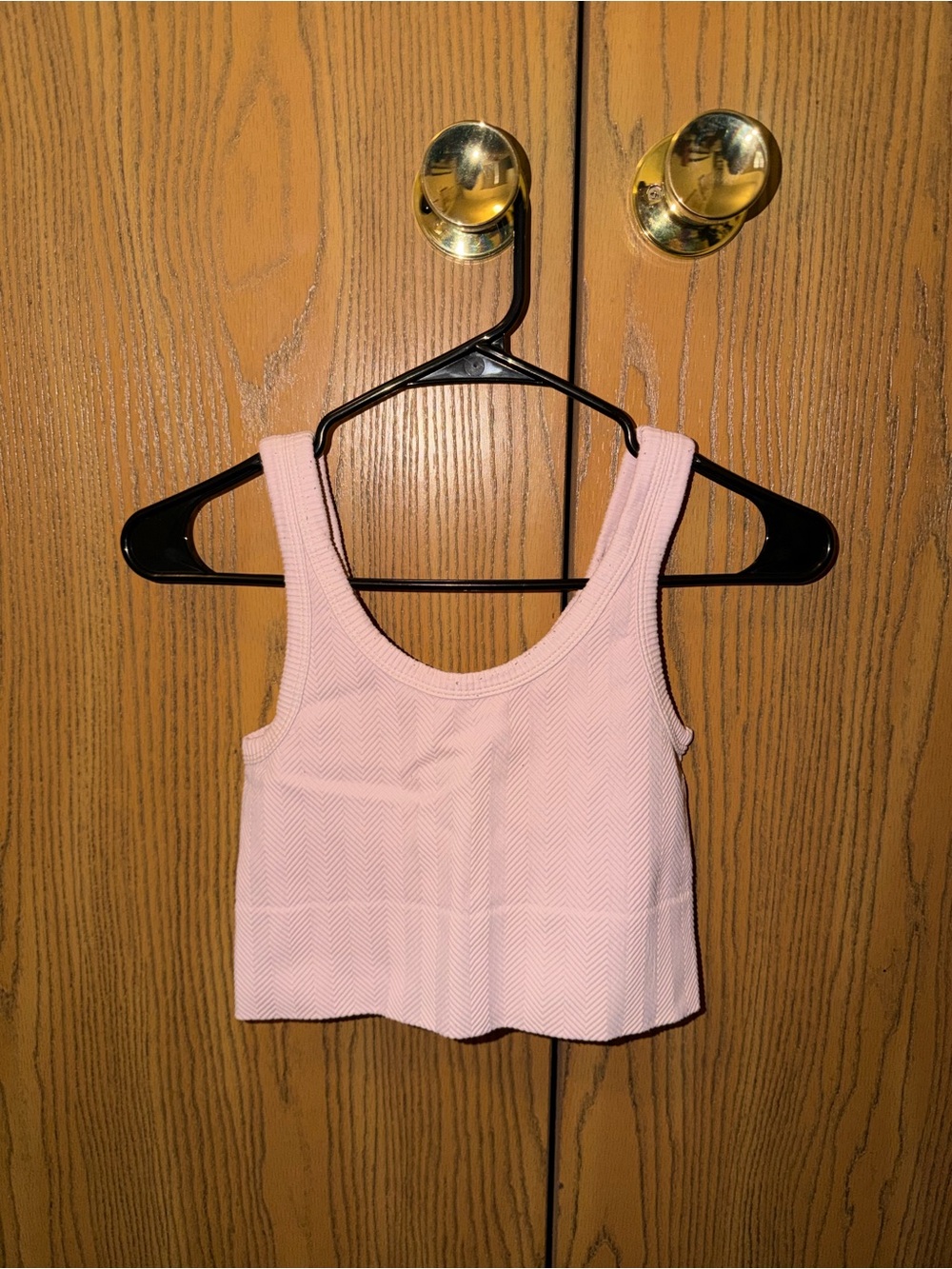 Nikibiki Light Pink Ribbed Crop Tank